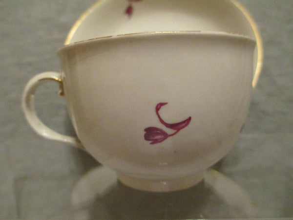 Ludwigsburg Floral Cup & Saucer.1700's (1)