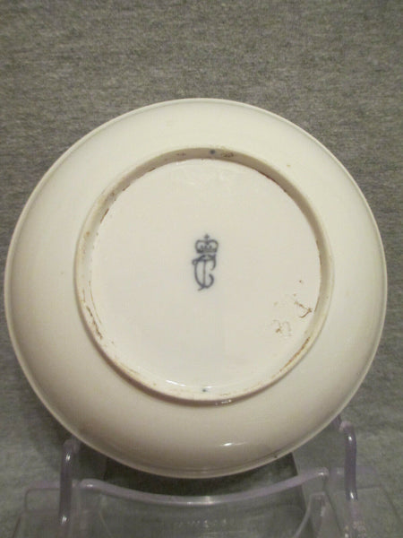 Frankenthal Porcelain, Scenic Puce Saucer. 1700's Carl Theodor