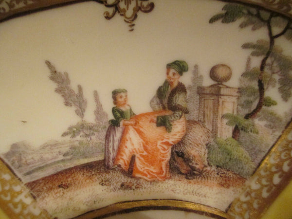 Meissen Porcelain Saucer, with Nanny Scenes 1740