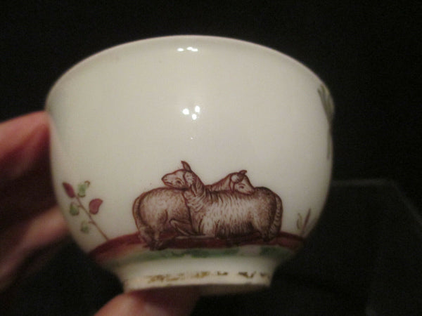 Meissen Porcelain Hausmaler Shepherdess Scene Tea Bowl, 1735