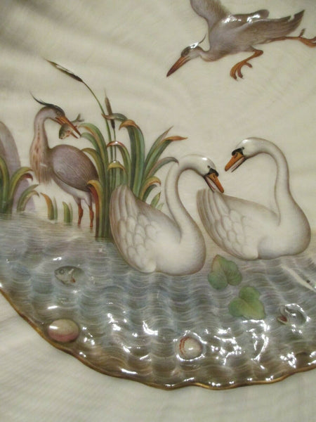 Assiette creuse service cygne en porcelaine de Meissen 19ème 