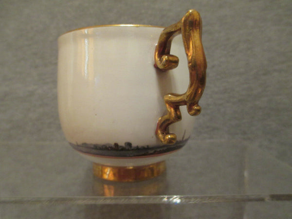 Scène continue de Meissen, tasse et soucoupe, début des années 1700