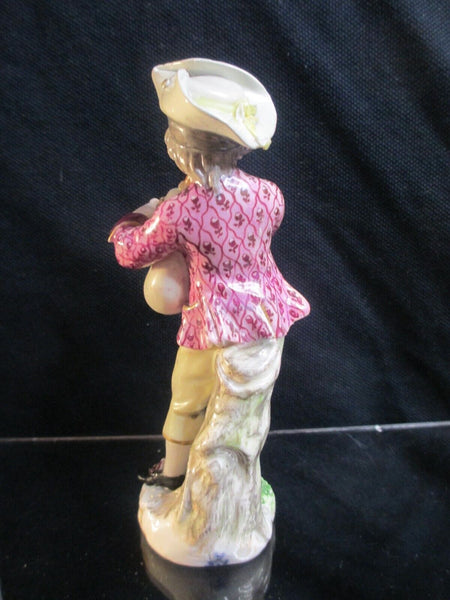 Figure d'un joueur de cornemuse en porcelaine de Meissen, 18ème