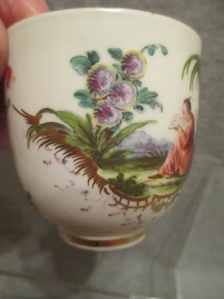 Frankenthal Porcelain Chinoiserie Cup, 1700's Carl Theodor