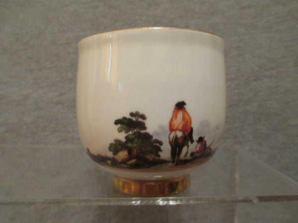 Scène continue de Meissen, tasse et soucoupe, début des années 1700