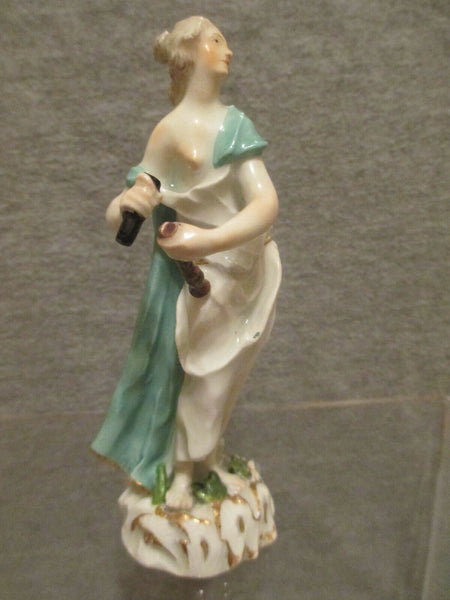 Figure d'Astronomie en Porcelaine de Meissen, Uranie. 18ème siècle.