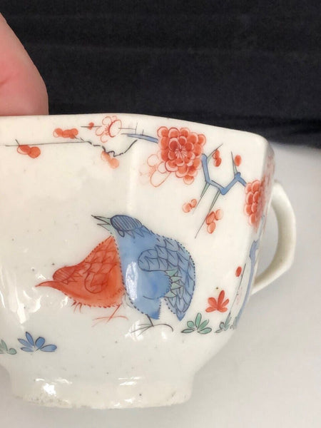 Tasse à thé à motif de deux cailles en porcelaine West Pans. 1764-1777 