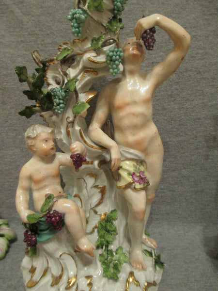 Meissen the Seasons Candelabras, Winter & Summer. 1750