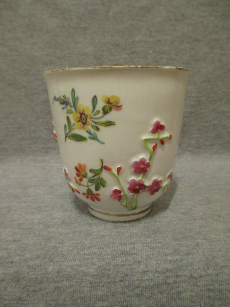 Meissen Floral Moulded Beaker 1st Class 18th C