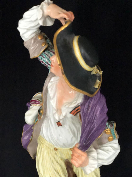 Meissener Porzellanfigur „Der Wanderer“ aus dem 19. Jh., sehr selten, ex-Sothebys 