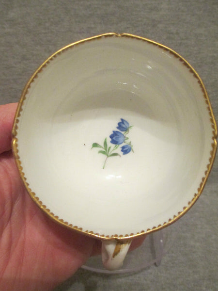 Meissen Floral Moulded Cup & Saucer.