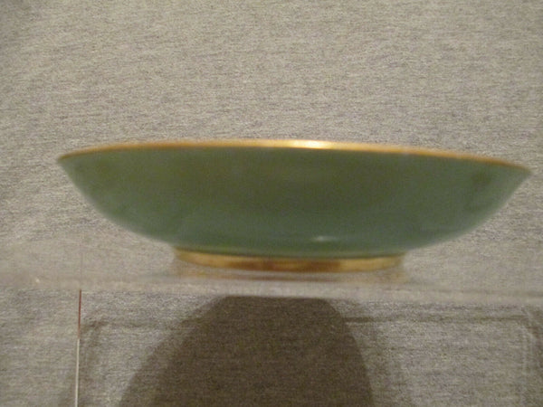 Porcelaine de Meissen, scène Kauffahrtei, fond turquoise, soucoupe, années 1700