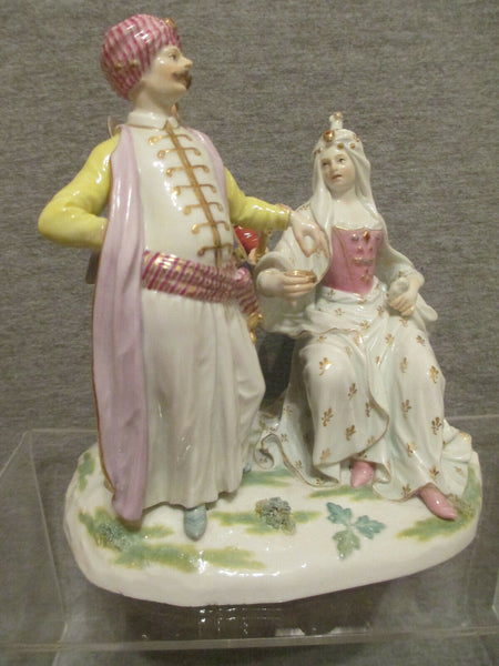 Royals turcs de Meissen avec garde.