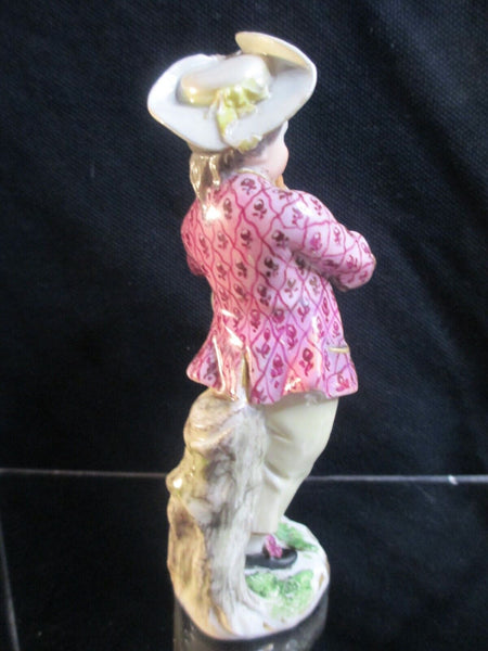 Figure d'un joueur de cornemuse en porcelaine de Meissen, 18ème