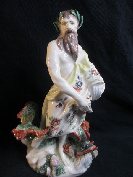 BOW PORCELAIN FIGURE OF NEPTUNE, EMBLEMATIC OF WATER. 1755 - 1760