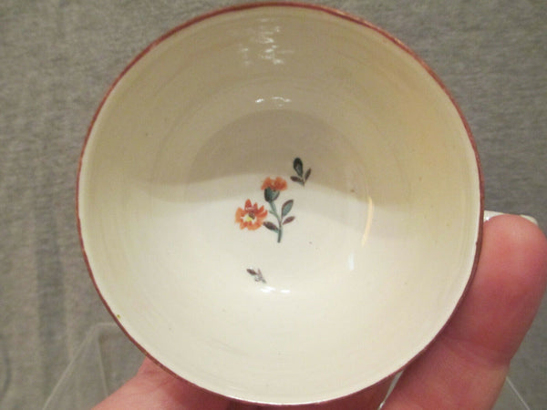 Frankenthal Porcelain Floral Cup & Saucer 18th Century