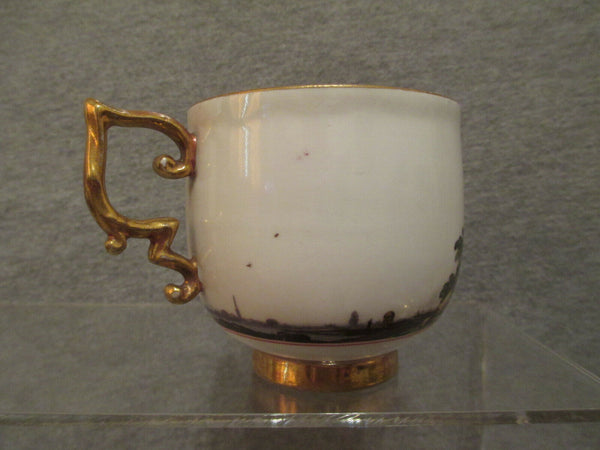 Scène continue de Meissen, tasse et soucoupe, début des années 1700