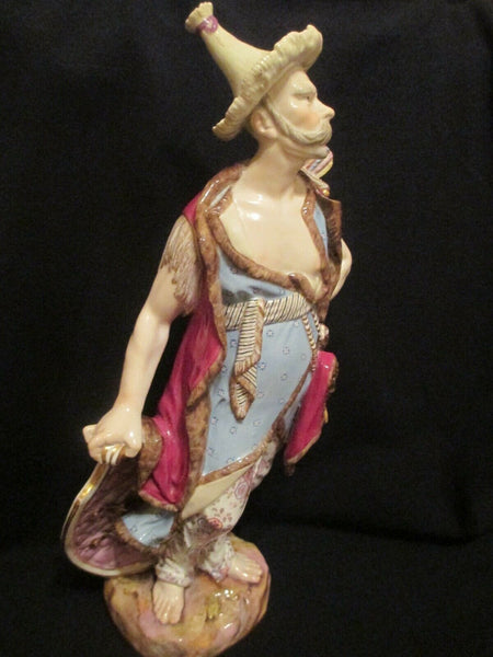 Eine große männliche Malabar-Figur aus Meissener Porzellan, 19. Jh 