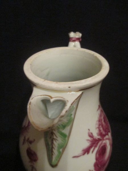 Royal Copenhagen Puce Floral Coffee Pot 1870