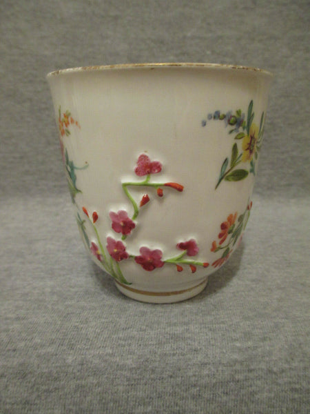 Meissen Floral Moulded Beaker 1st Class 18th C