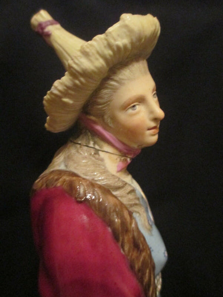 Une Grande Figure Féminine Malabar En Porcelaine De Meissen 19ème 