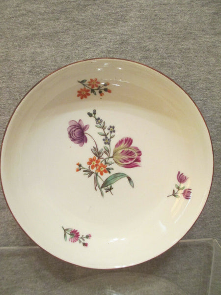 Tasse et soucoupe florale en porcelaine de Frankenthal 18ème siècle