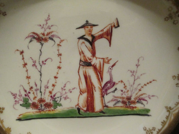 Bol à thé et soucoupe en porcelaine de Meissen Danhoeffer Hausmalerei 1720