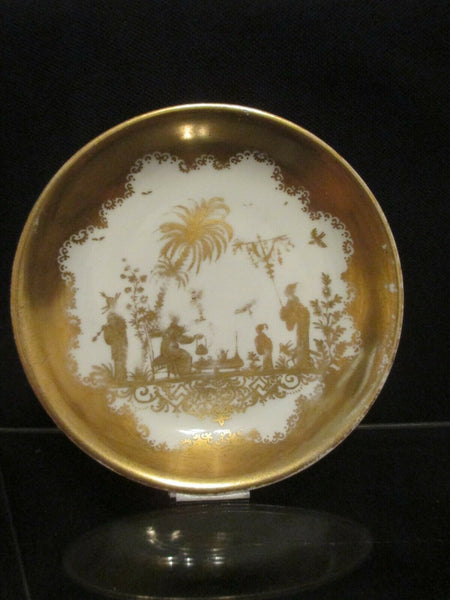 Bécher et soucoupe en porcelaine de Meissen Botteger Chinoiserie 1725 