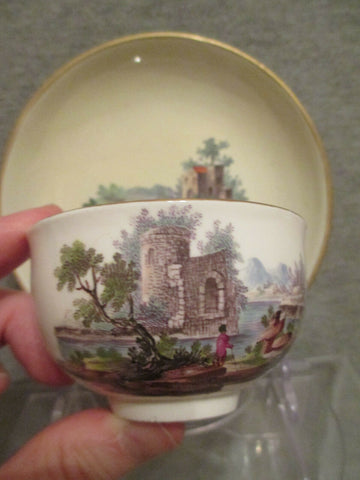Fulda Porcelain Scenic Tea Cup and Saucer 1765 (No 3)