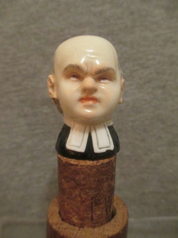 Meissen Porcelain Flaschenkorken / Bottle Stopper Minister, 19th C