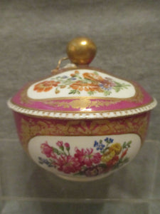 Meissen Marcolini Porcelain, Puce Lidded Pot (2)