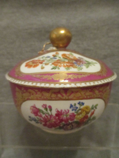 Meissen Marcolini Porcelain, Puce Lidded Pot (2)