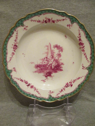 Meissen Porcelain Soup Plate with Putti, Dot Period. 1763-74 (No3)