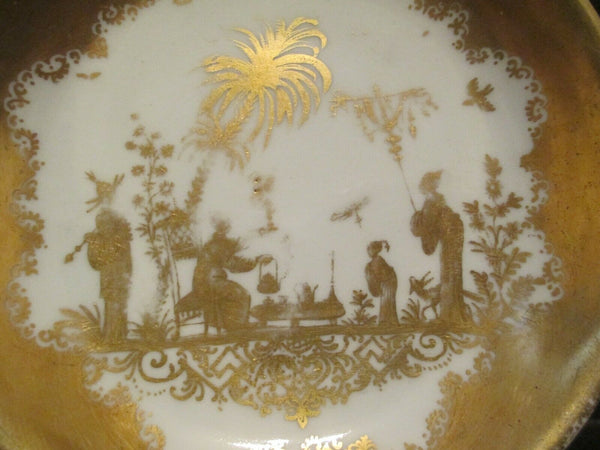 Meissen Porcelain Botteger Chinoiserie Beaker and Saucer 1725