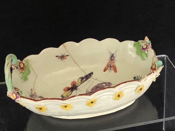 Derby Porcelain Moulded Basket with Flowers & Bugs 1760 x 2