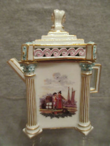 Meissen Porcelain Scenic Coffee Pot, 1880