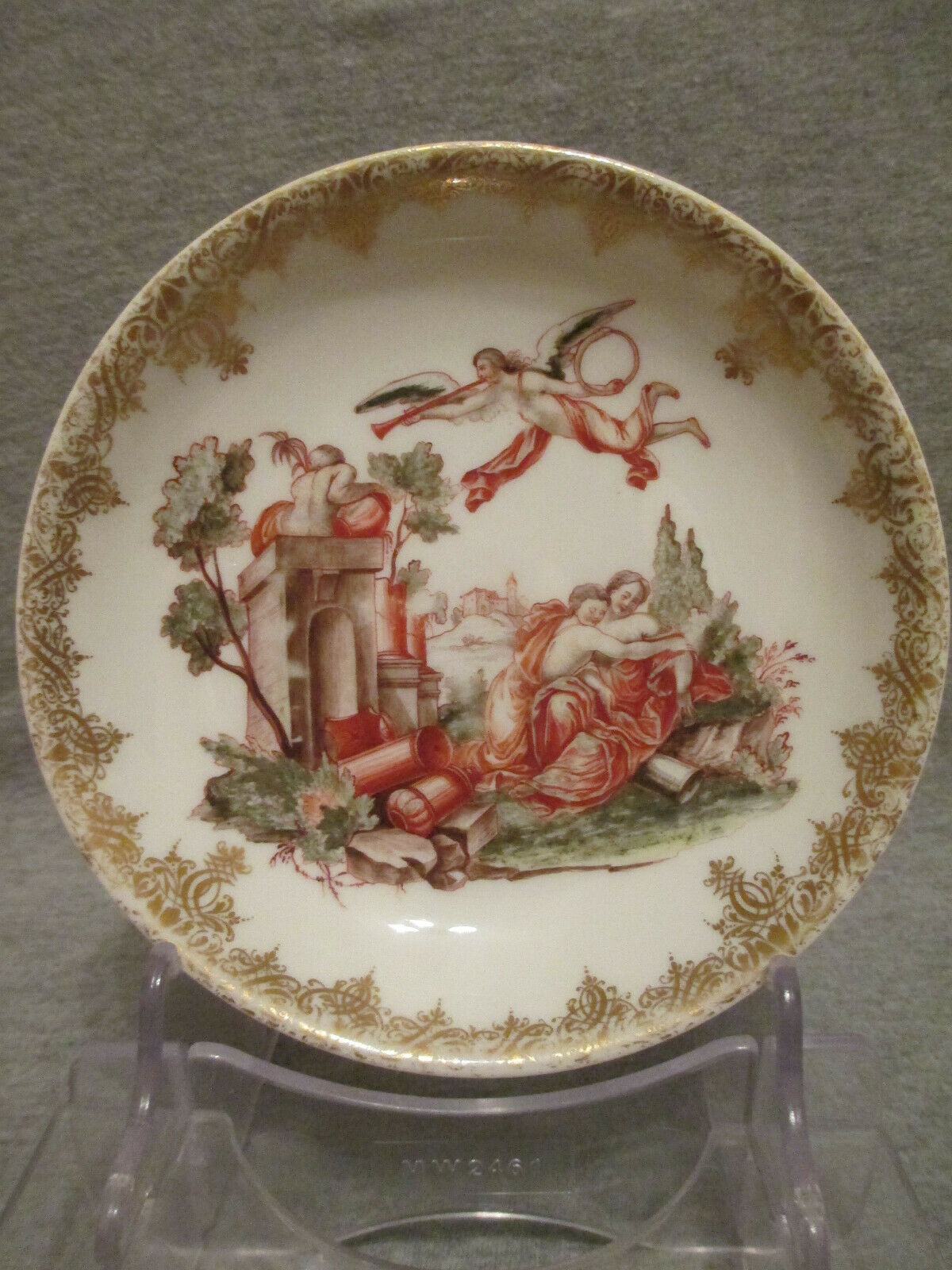 Meissen Porcelain Hausmaler Prunus Blossom Saucer 1730