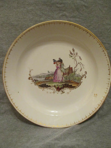 Den Haag, Hague Porcelain Scenic Soup Plate 1780's