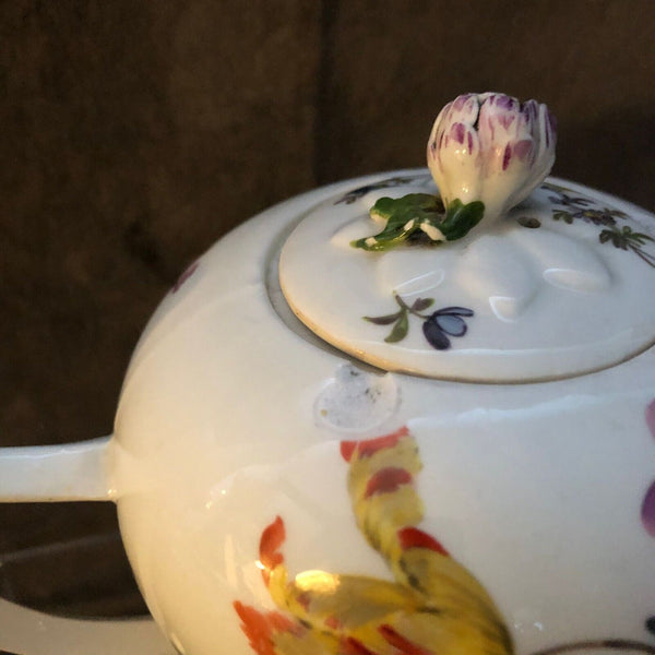 Meissen Porcelain Floral Teapot 1735 Rare