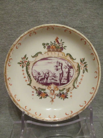 Meissener Hausmaler-Untertasse aus Porzellan, ca. 1720-25. Sehr selten! 