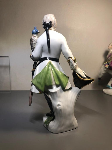 Figurine en porcelaine de Meissen "Le fauconnier" 1744 - 1746 KHC Mark, JF Eberlein 