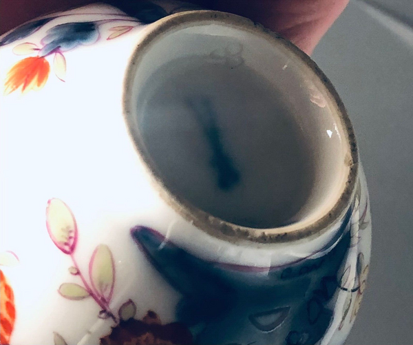 Bol à thé et soucoupe Kakiemon en porcelaine de Meissen 1730 Drehers Marks #2