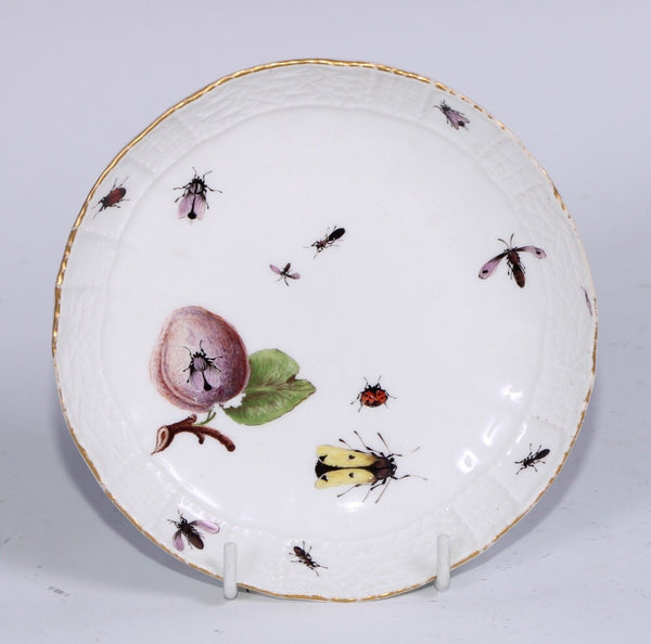 Meissen Porcelain Fruit, & Bugs Tea Cup & Saucer 1740 (#2)