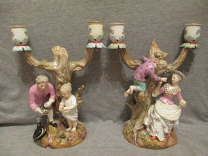 Meissen Candelabras, "The Egg Collectors