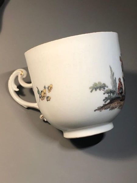 Tasse à café en porcelaine de Meissen avec scènes de Watteau années 1740