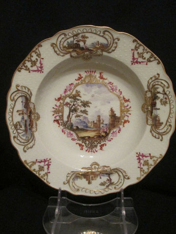 Meissen Porcelain Scenic Soup Plate 1740