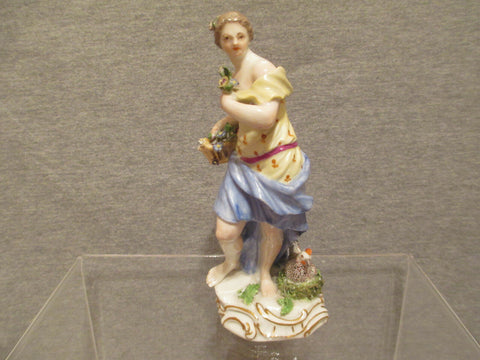 Meissen Porcelain, Emblematic of Spring Figurine 18th C