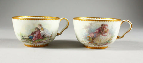 Sevres Tea Cups X 2 1860's