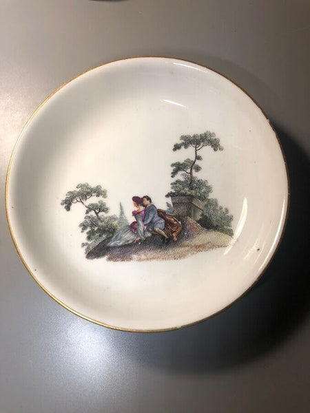 Tasse à café en porcelaine de Meissen avec scènes de Watteau années 1740