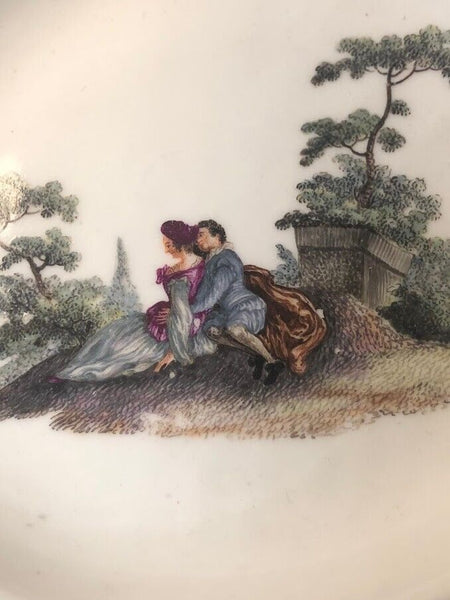 Tasse à café en porcelaine de Meissen avec scènes de Watteau années 1740